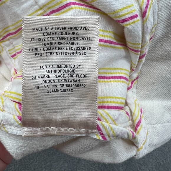 Anthropologie Cartonnier Women's Size 8 Denim Kittery Blazer Jacket Elbow Patch - Picture 9 of 12